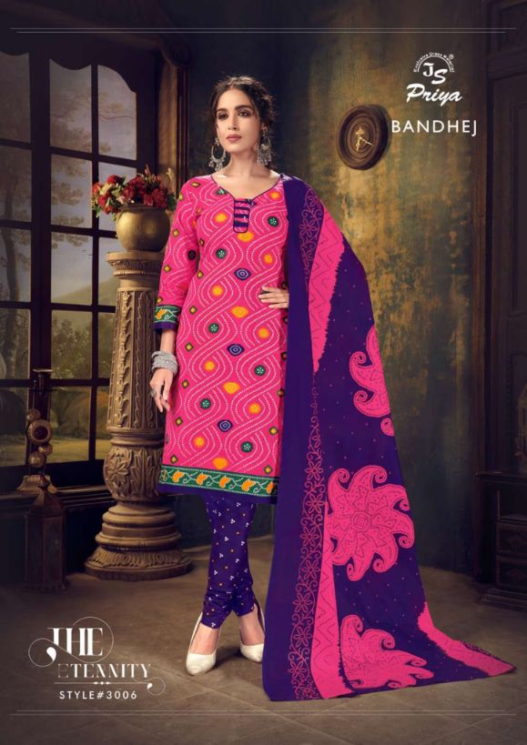 JS Priya Bandhej Vol 3 Cotton Casual Wear Dress Materials